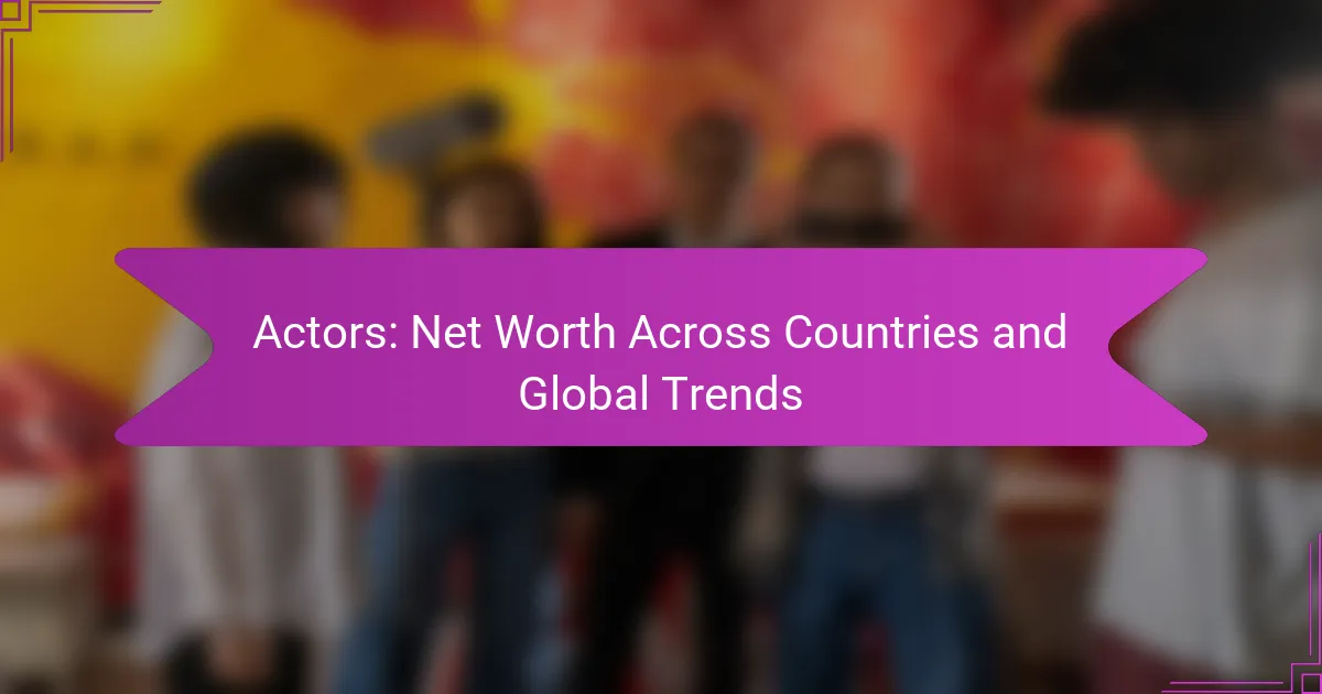 Actors: Net Worth Across Countries and Global Trends