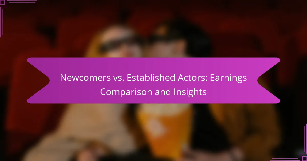Newcomers vs. Established Actors: Earnings Comparison and Insights