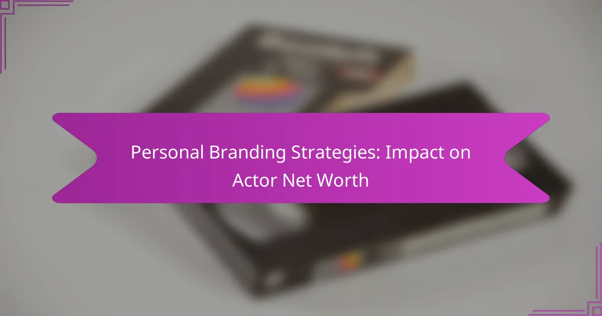 Personal Branding Strategies: Impact on Actor Net Worth