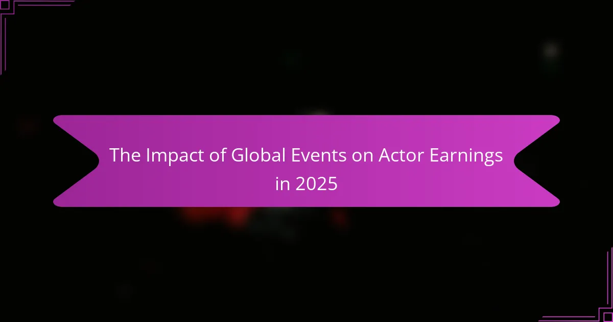The Impact of Global Events on Actor Earnings in 2025