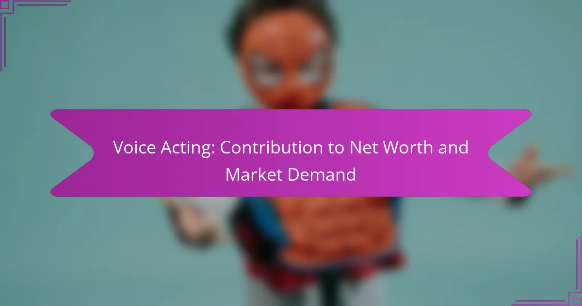 Voice Acting: Contribution to Net Worth and Market Demand