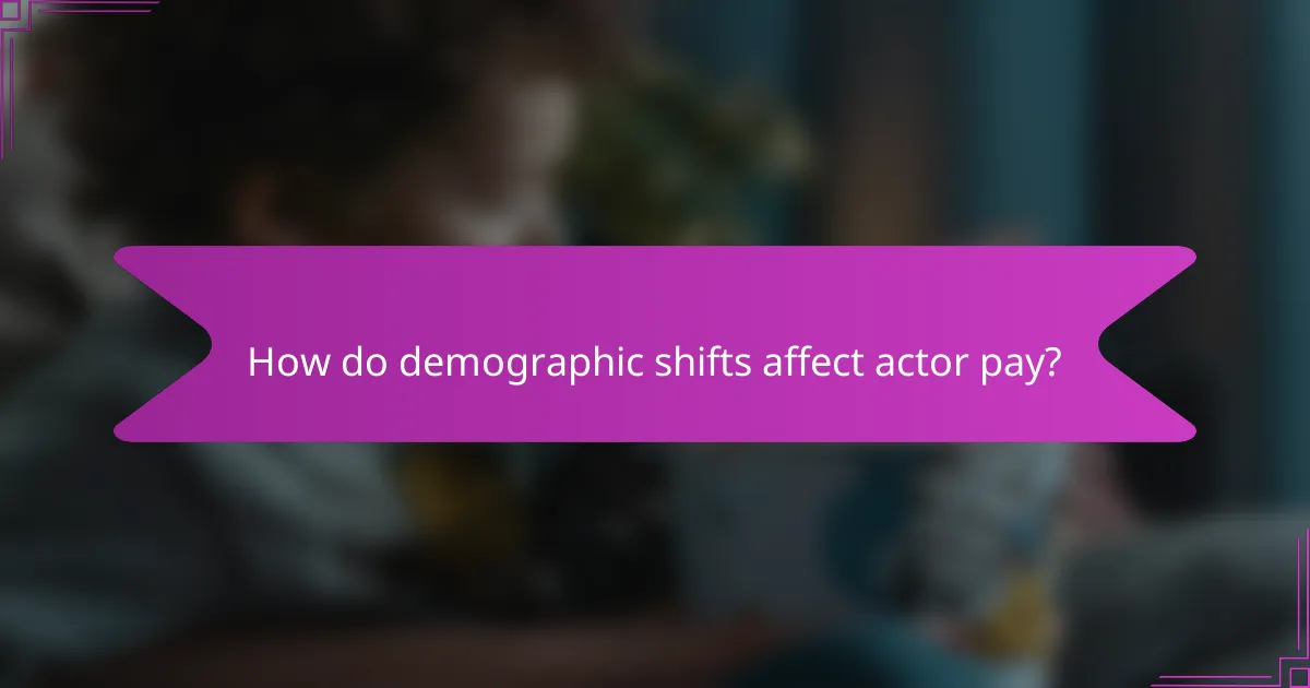 How do demographic shifts affect actor pay?