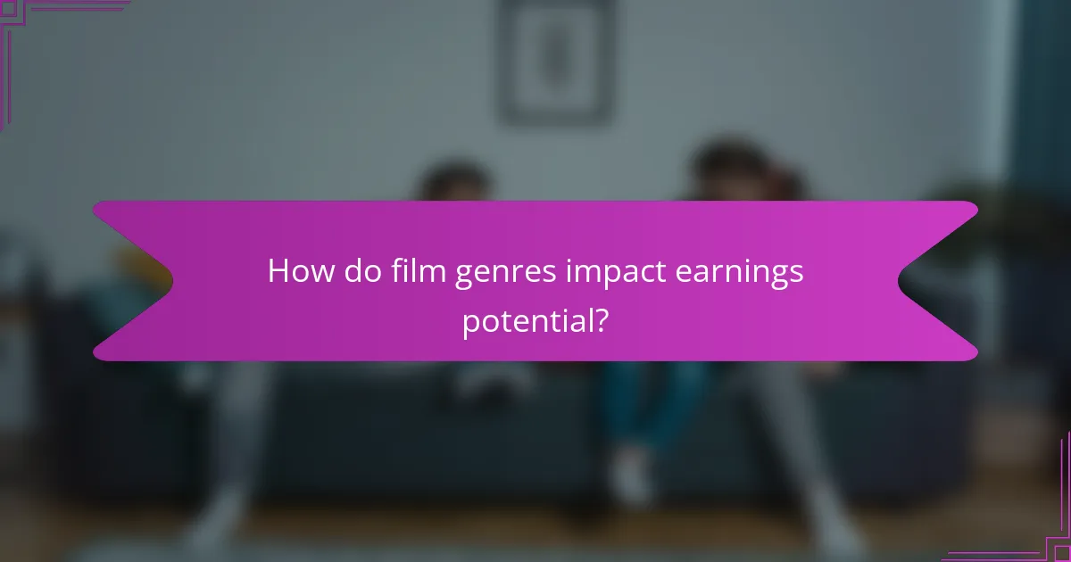 How do film genres impact earnings potential?