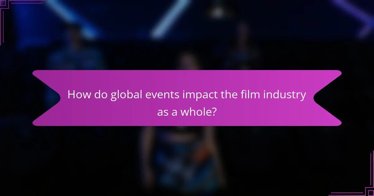 How do global events impact the film industry as a whole?