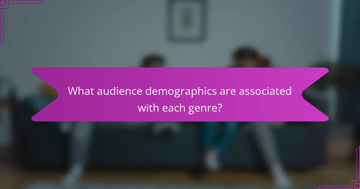 What audience demographics are associated with each genre?